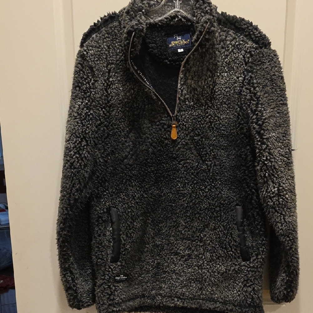 Women's Gray Sherpa Sweater